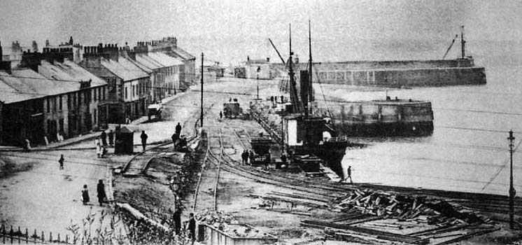 Harrington Harbour quayside circa 1900
